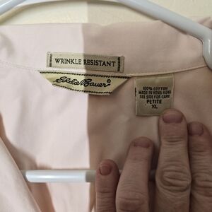 Eddie Bauer Pink Button Down Shirt with Soft Texture
